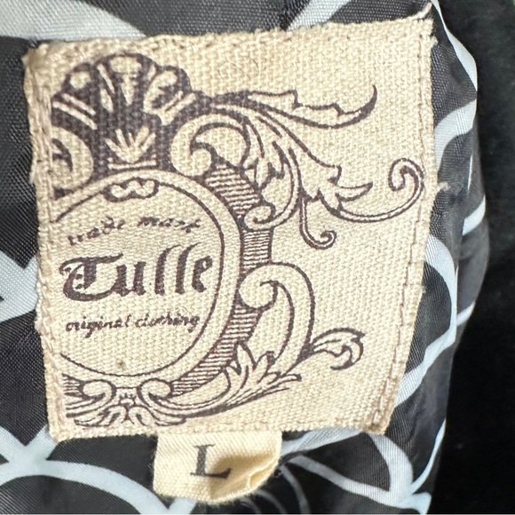 ANTHROPOLOGIE | TULLE Black Wool Coat - Picture 6 of 8